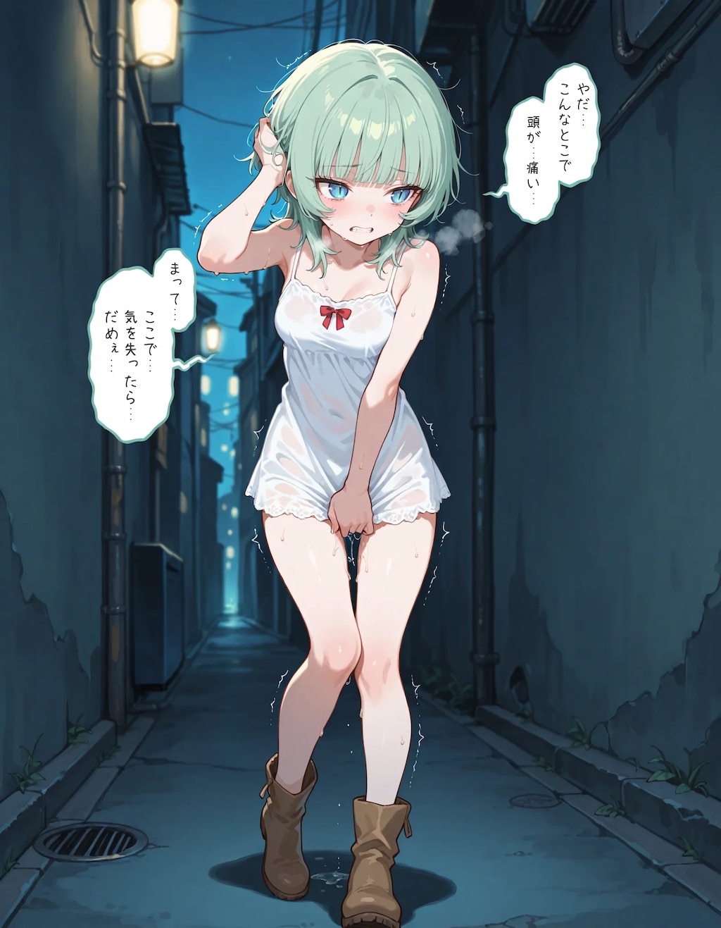 【漫画】深夜にケモ耳化してしまう少女chan！前編