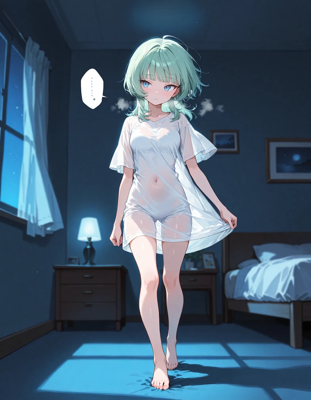 【漫画】深夜にケモ耳化してしまう少女chan！前編