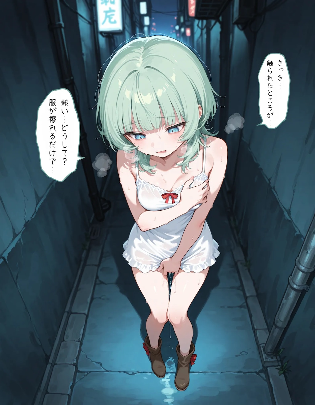 【漫画】深夜にケモ耳化してしまう少女chan！前編