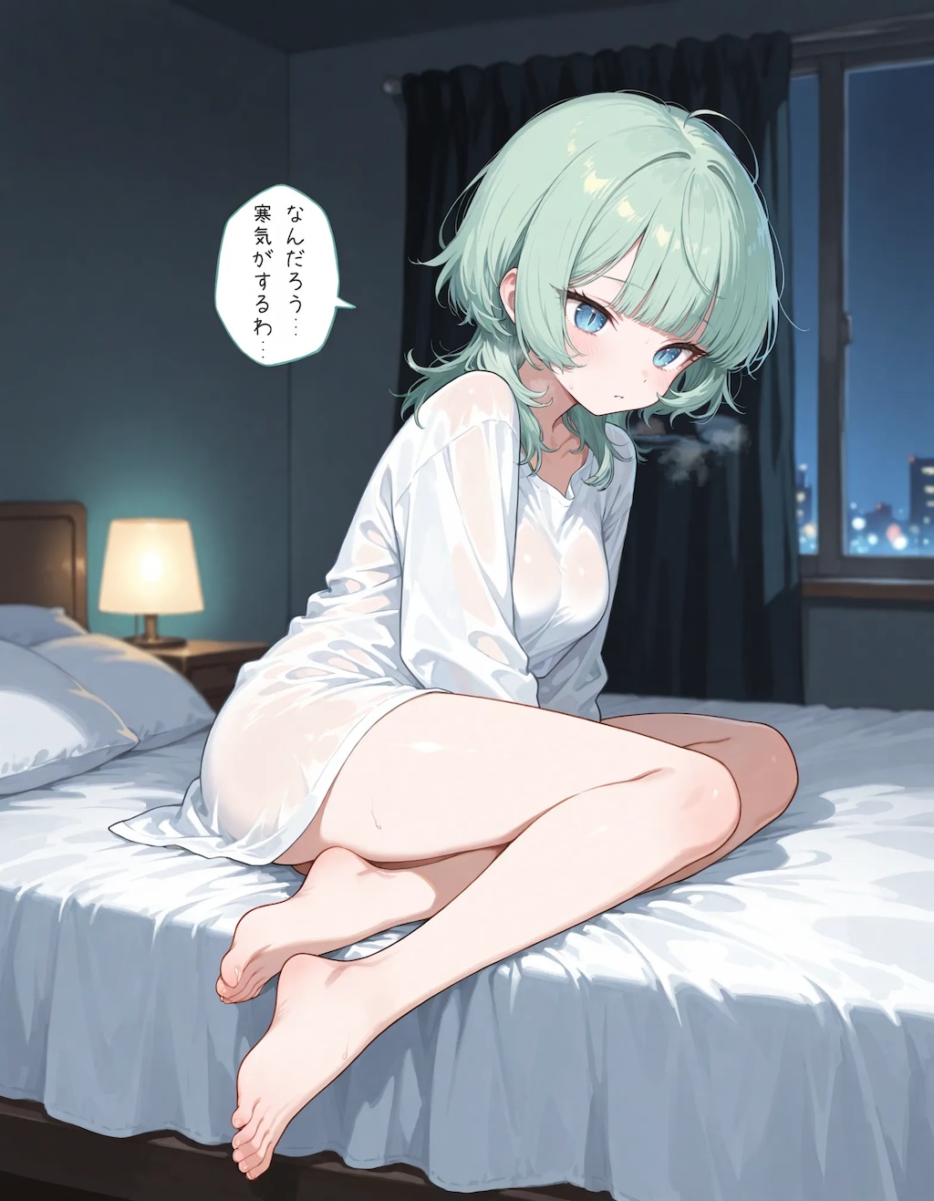 【漫画】深夜にケモ耳化してしまう少女chan！前編