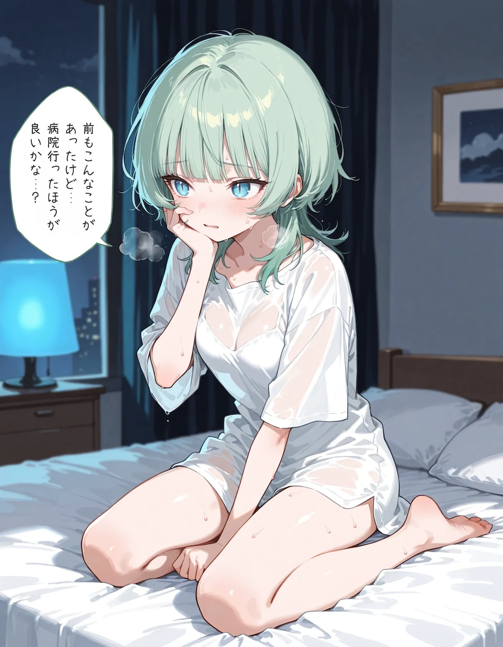 【漫画】深夜にケモ耳化してしまう少女chan！前編