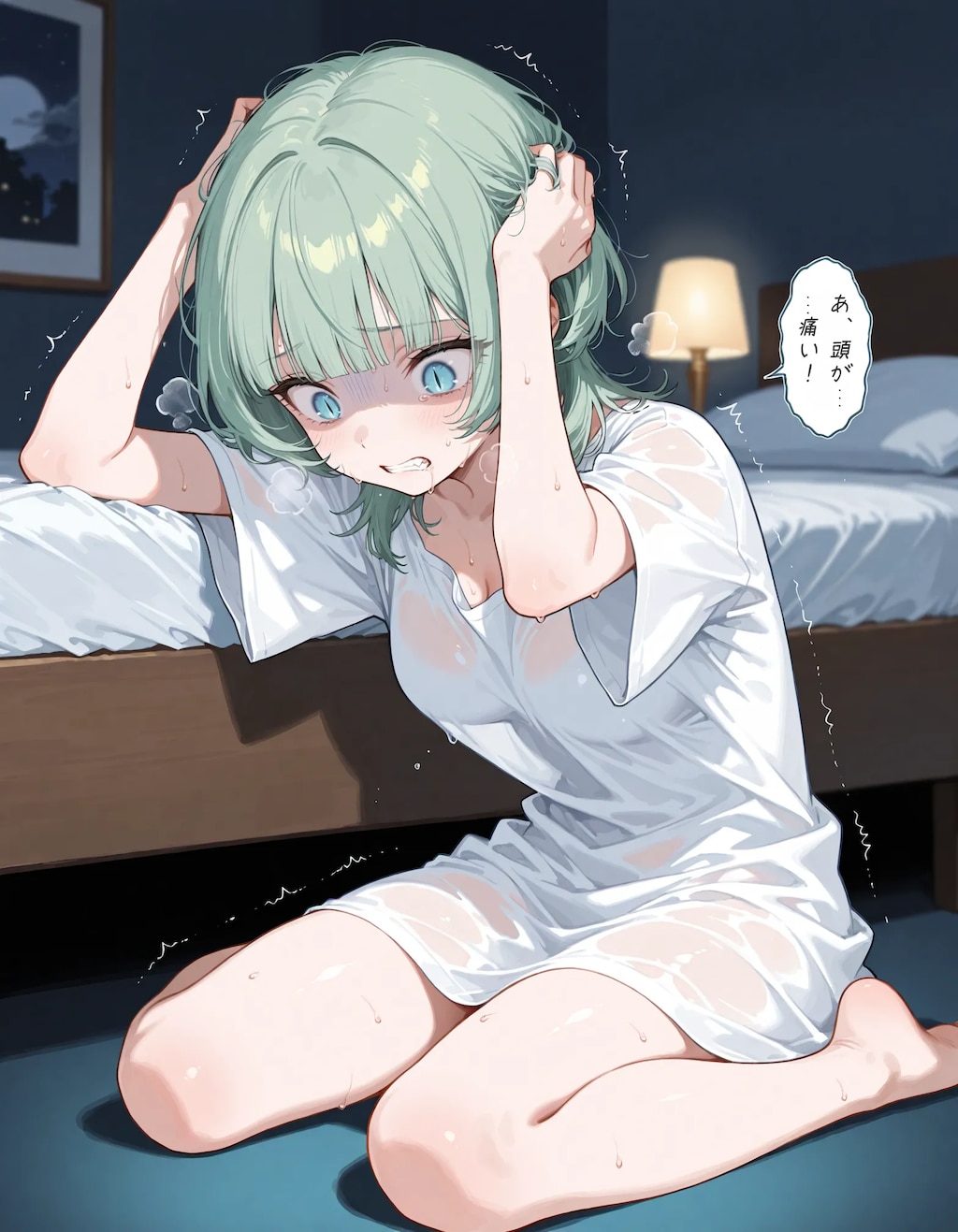 【漫画】深夜にケモ耳化してしまう少女chan！前編