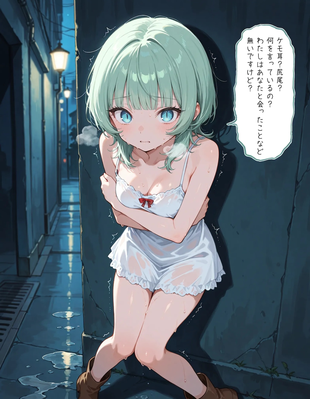 【漫画】深夜にケモ耳化してしまう少女chan！前編