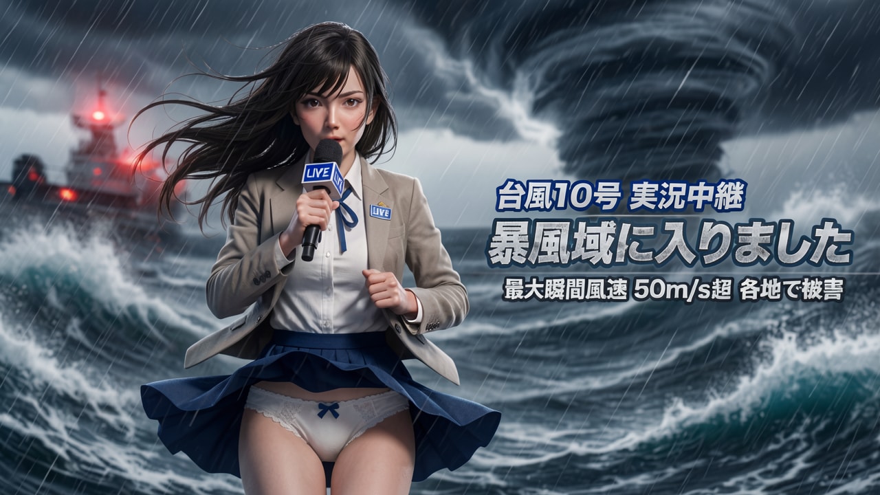台風とパンチラとポロリ　【実験的】