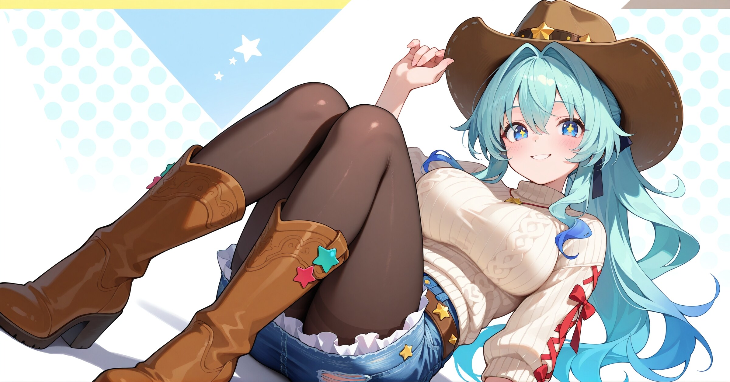 ウェスタンセーターコーデ