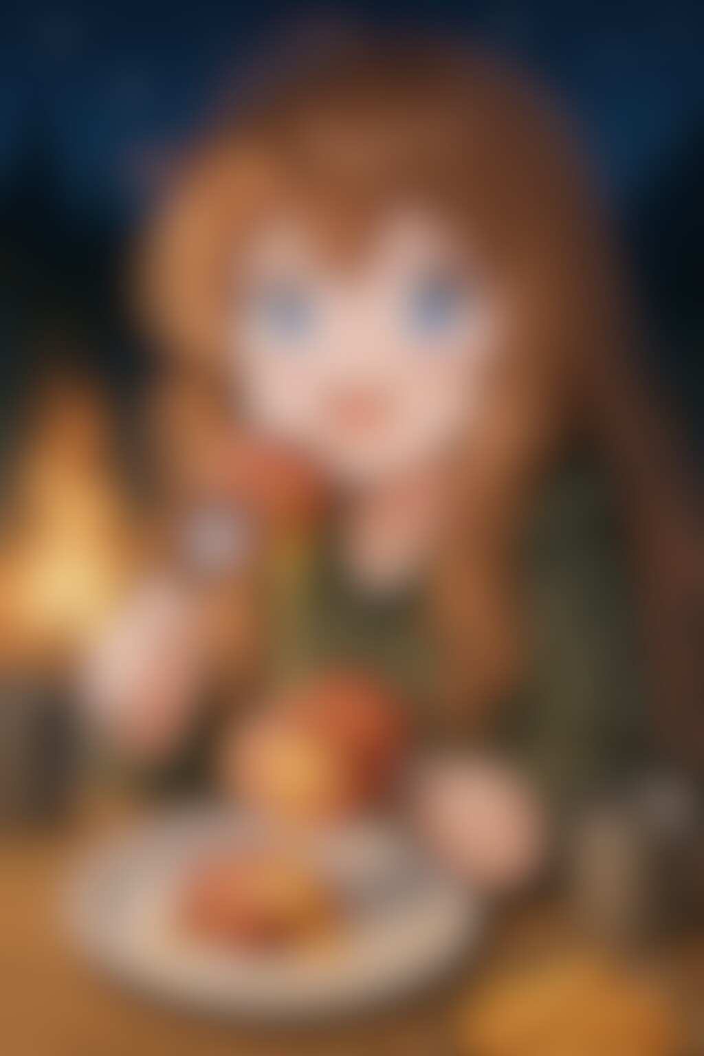 ベーコン爆弾を食べる小さな女の子