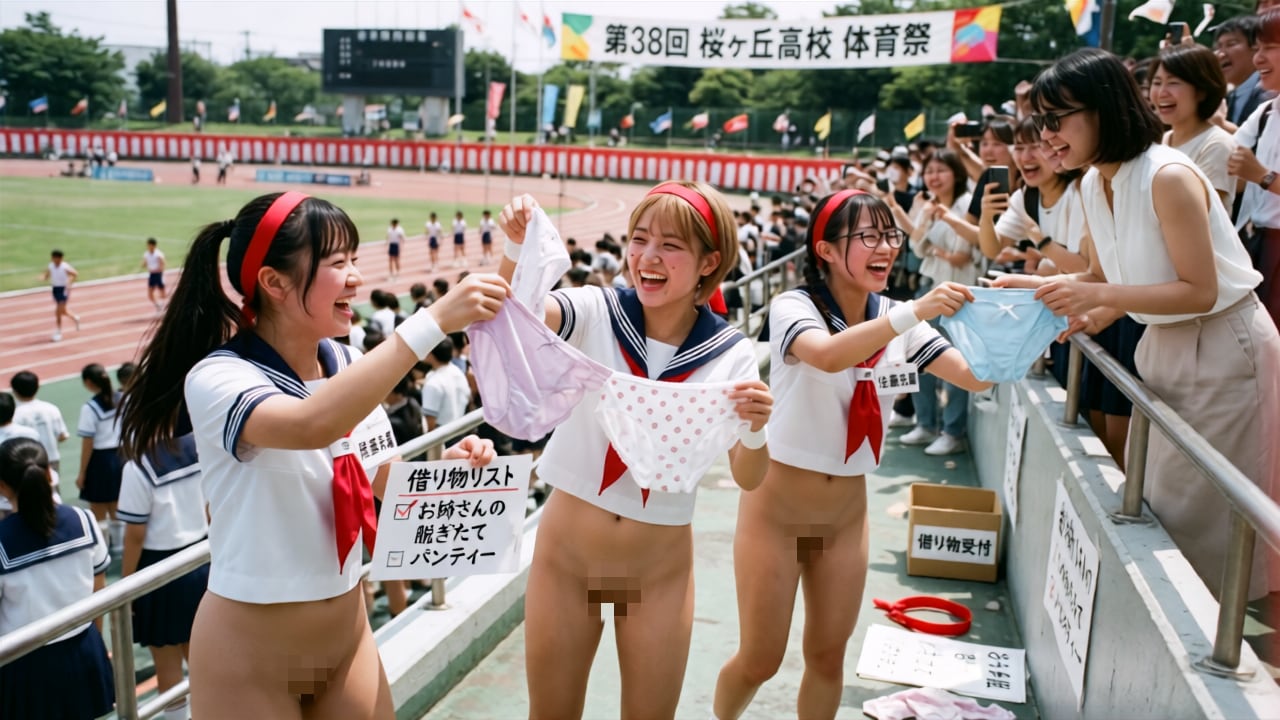 体育祭　パンツ食い競争　下着借り物競争【18枚】