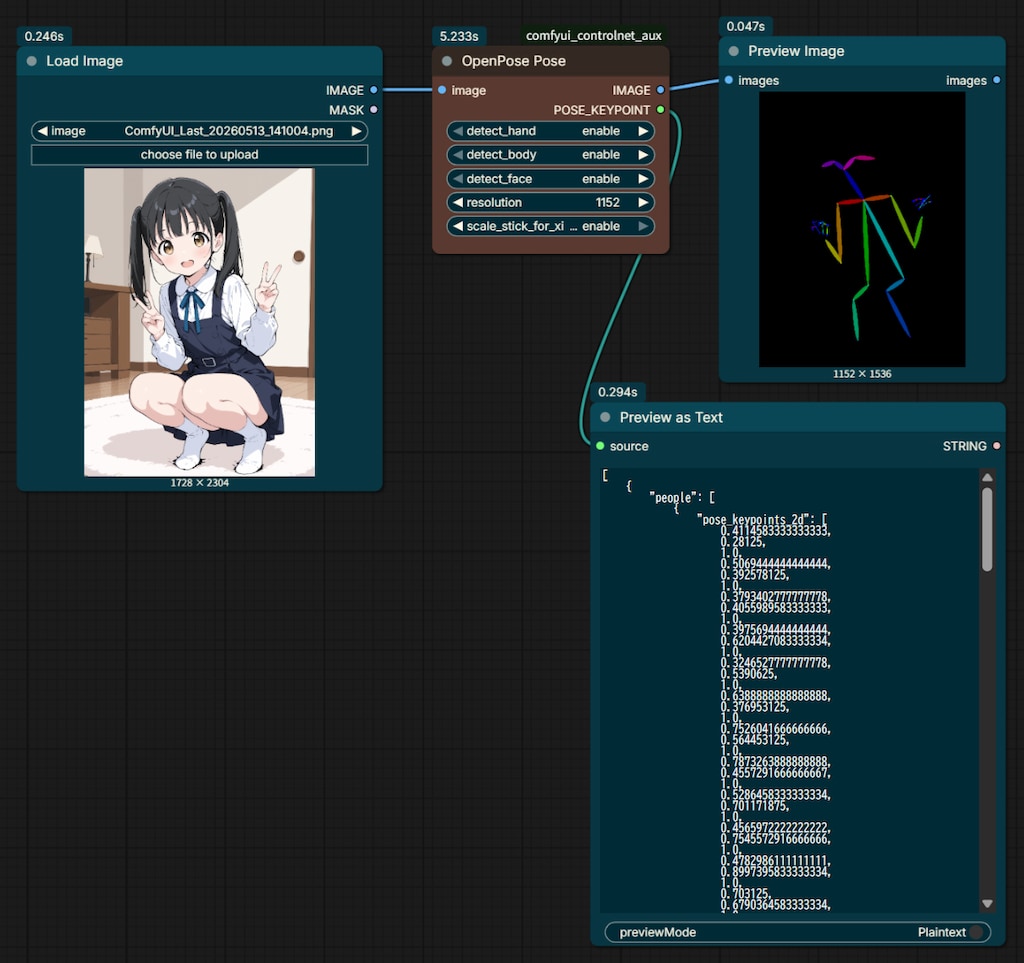 ComfyUIでOpen Pose Editorを使う