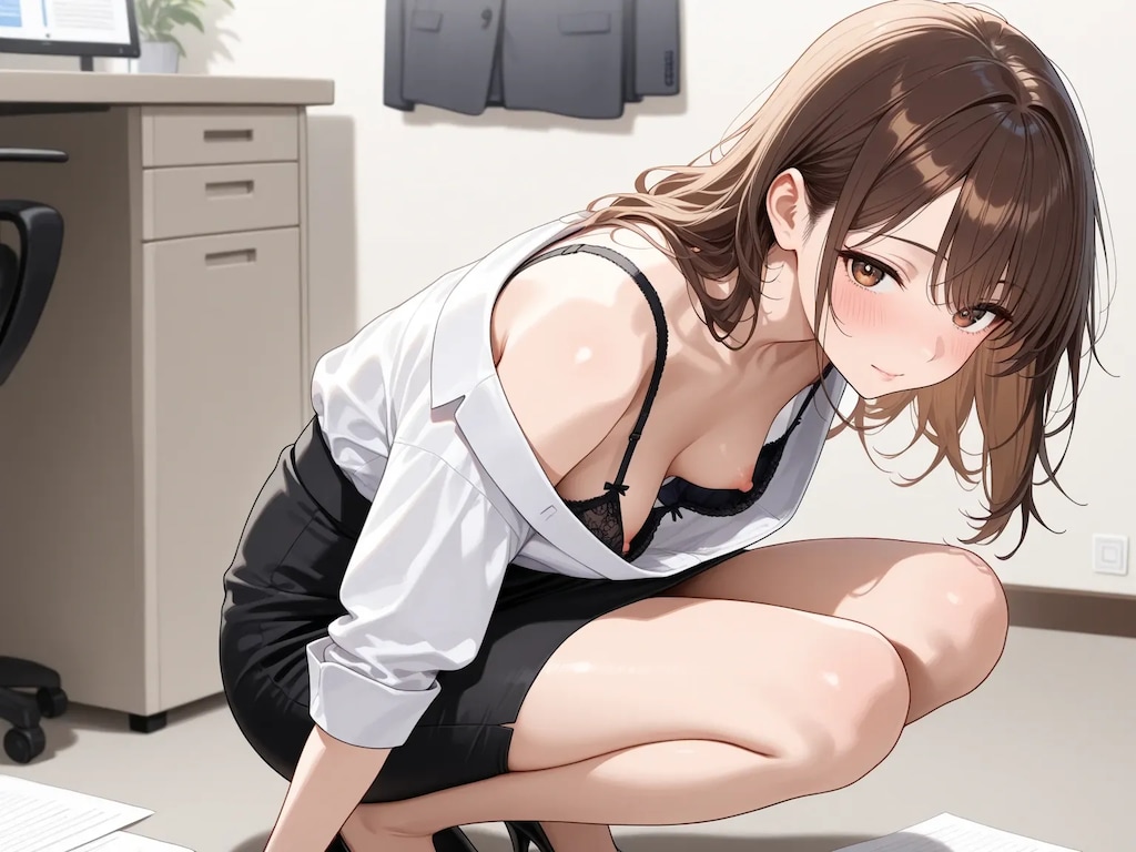 40枚:在庫放出:胸チラのプロンプト実験作　ボツ含む