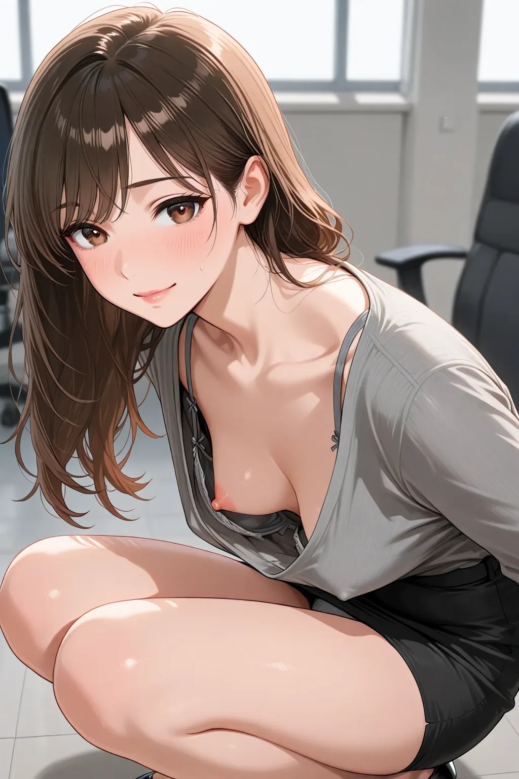 40枚:在庫放出:胸チラのプロンプト実験作　ボツ含む
