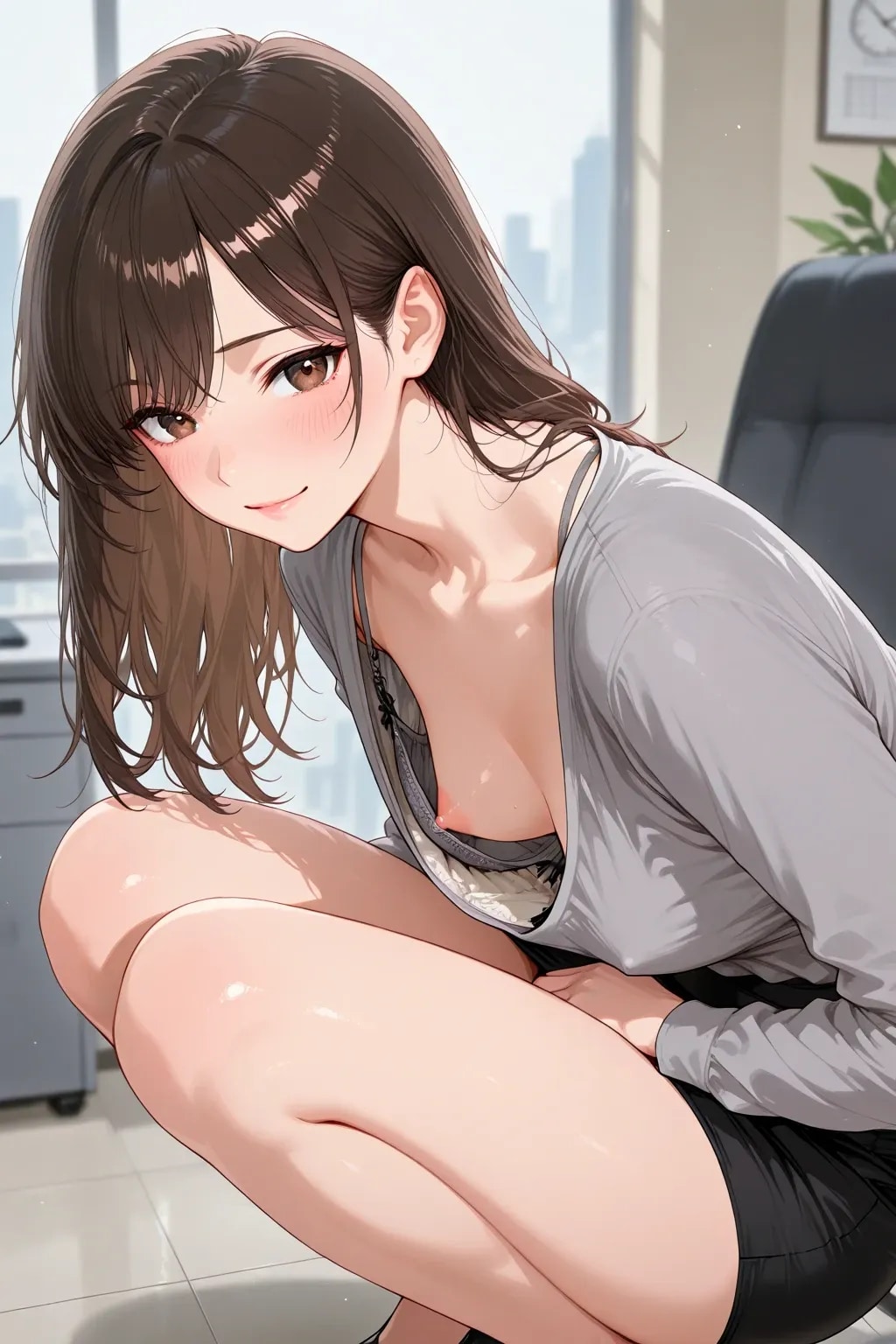 40枚:在庫放出:胸チラのプロンプト実験作　ボツ含む