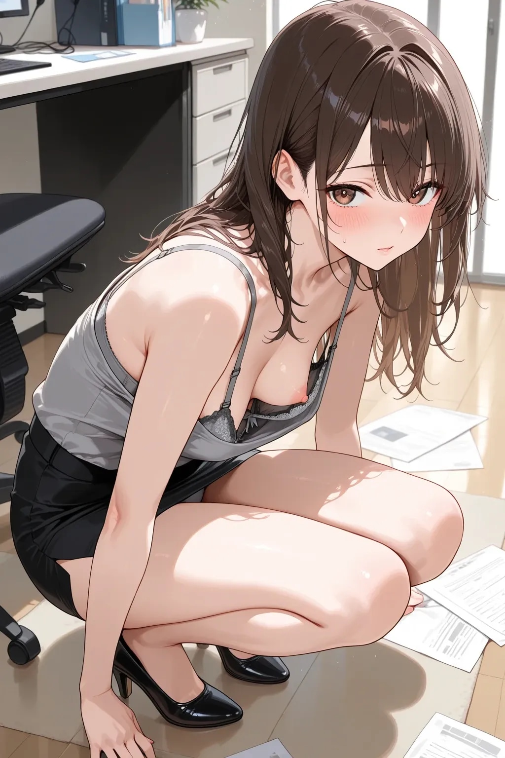 40枚:在庫放出:胸チラのプロンプト実験作　ボツ含む