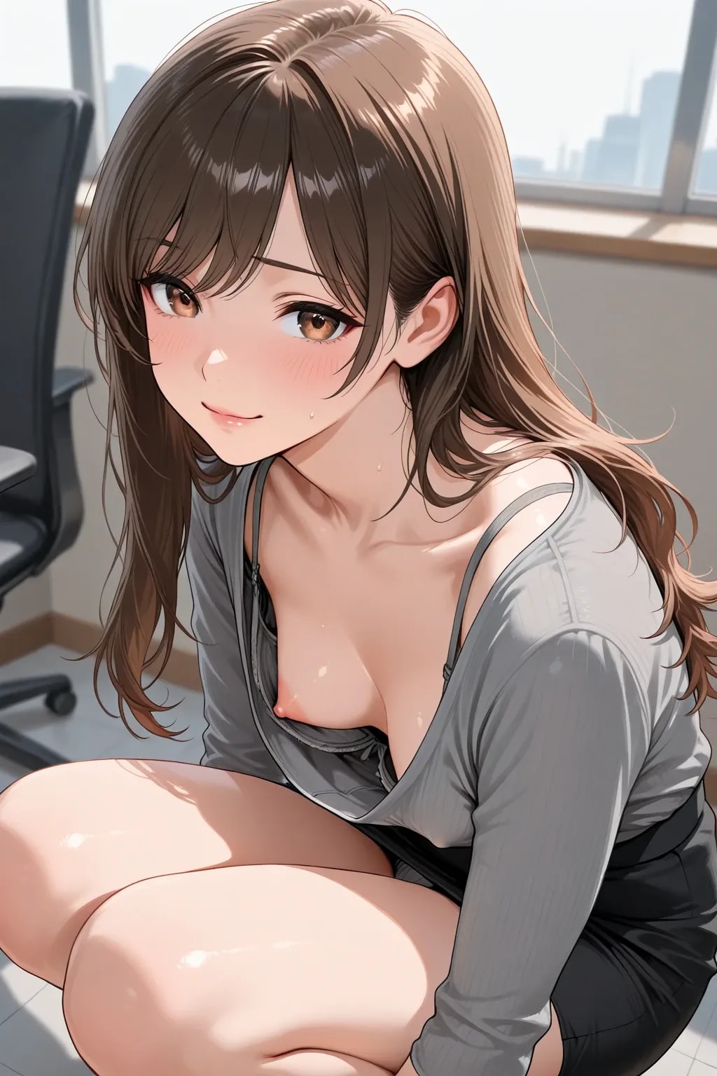 40枚:在庫放出:胸チラのプロンプト実験作　ボツ含む
