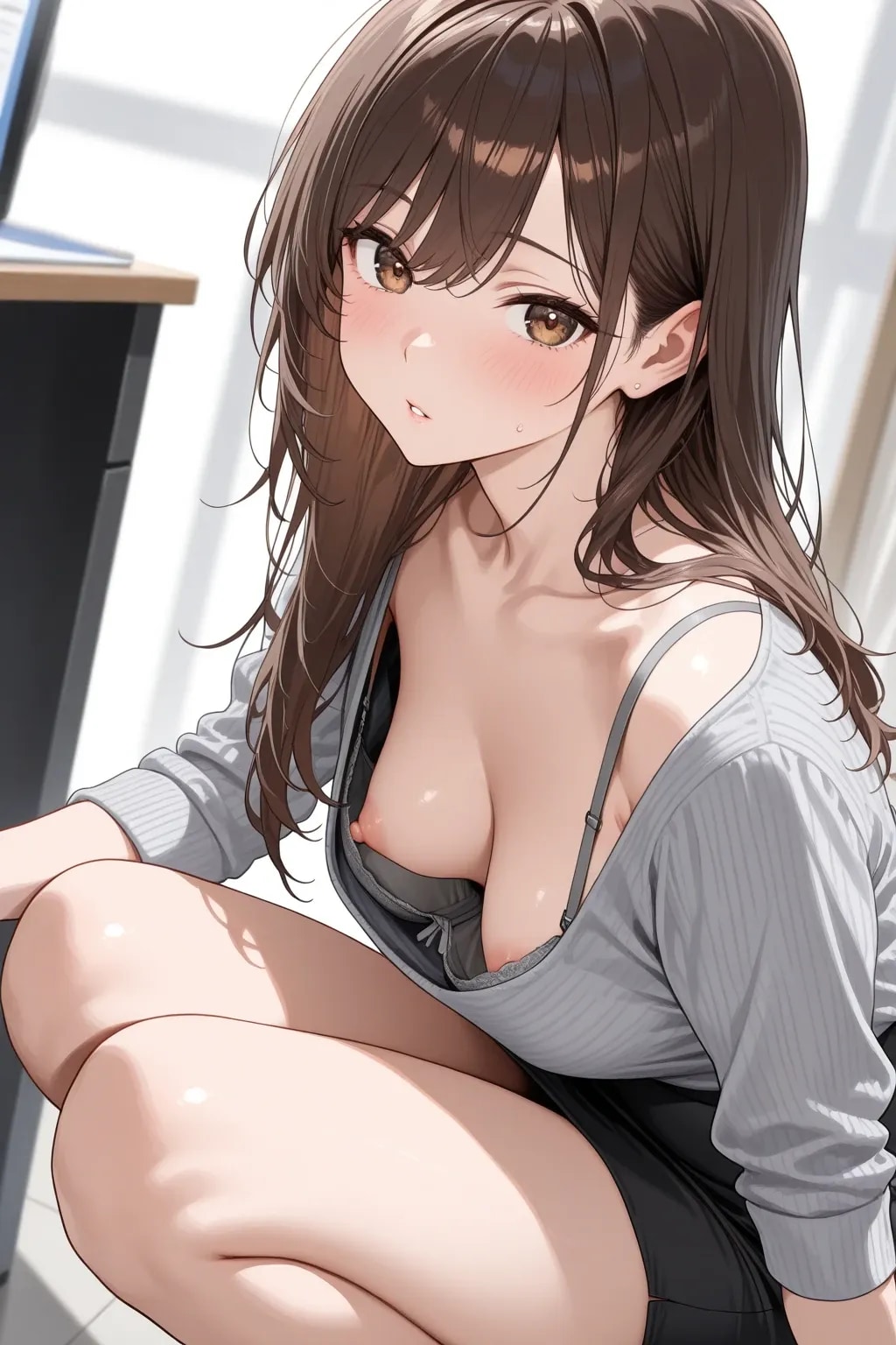 40枚:在庫放出:胸チラのプロンプト実験作　ボツ含む