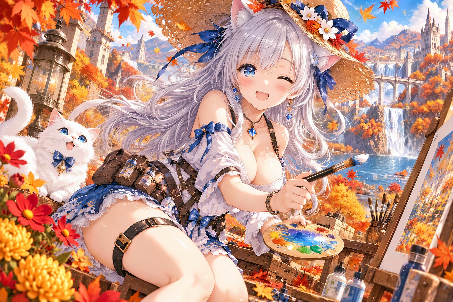秋空のキャンバス ～モフくんとネコミちゃん～