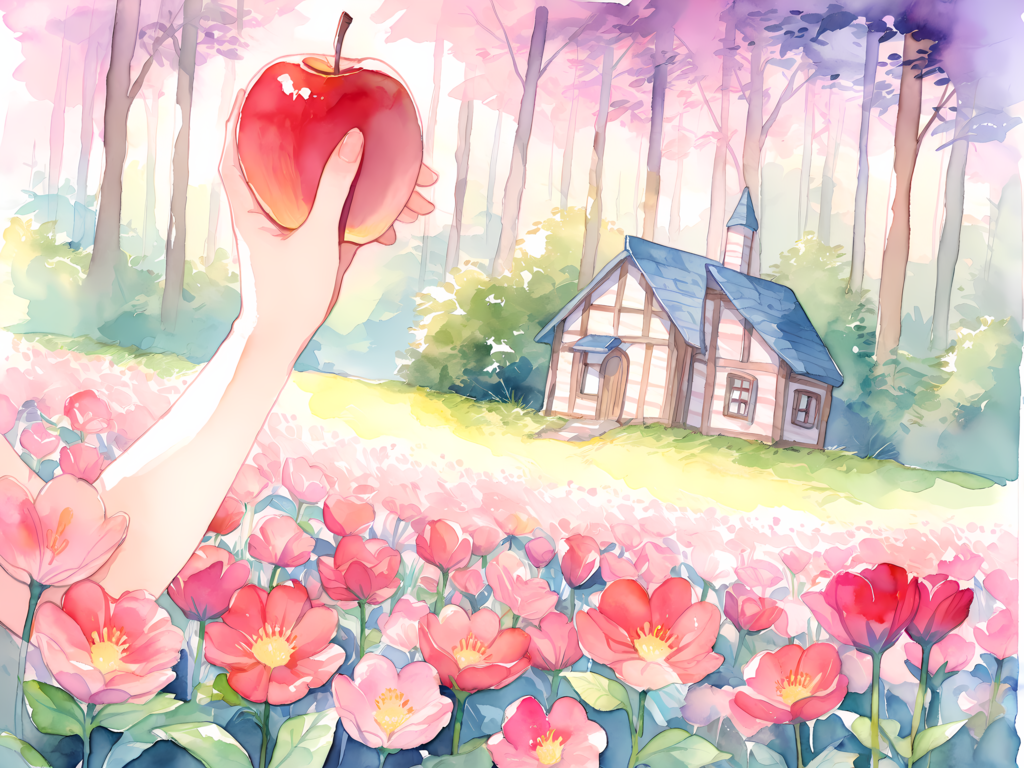 白雪姫をイメージしたイラスト