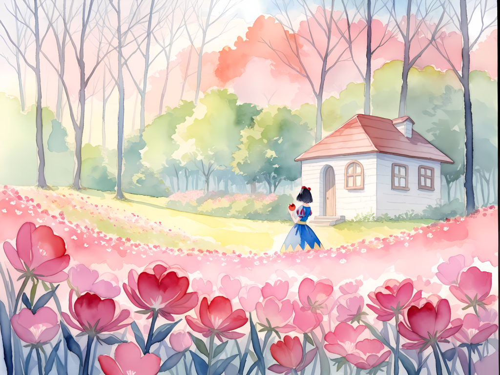 白雪姫をイメージしたイラスト