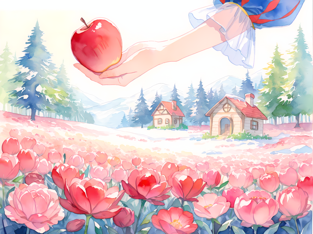 白雪姫をイメージしたイラスト