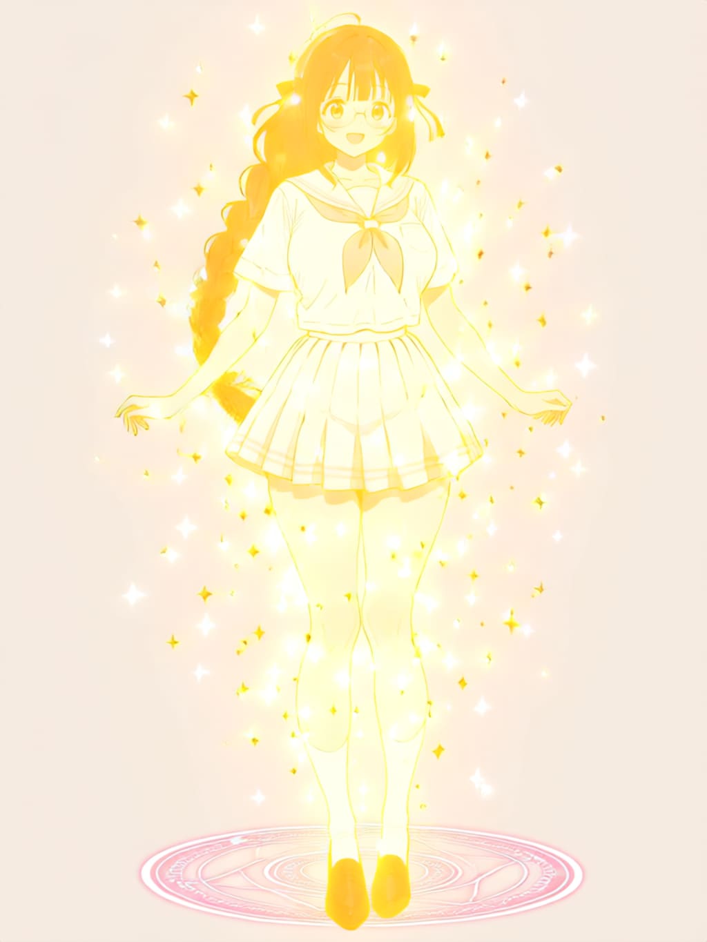 ラブリーチャージ！ドレスアップ！の全過程【パラパライラスト】