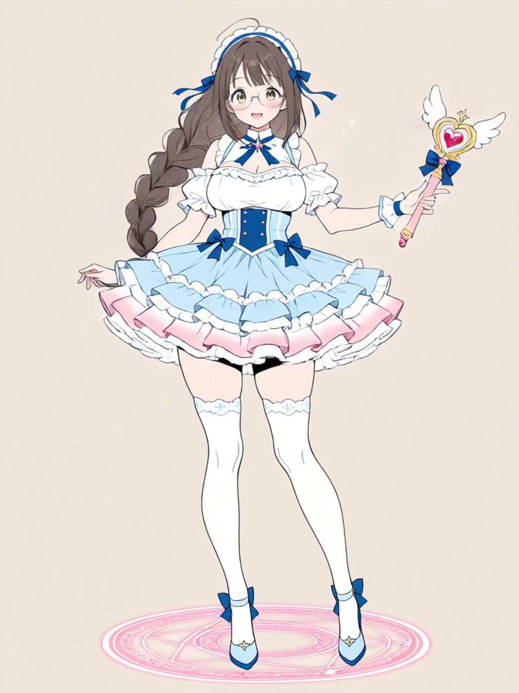 ラブリーチャージ！ドレスアップ！の全過程【パラパライラスト】