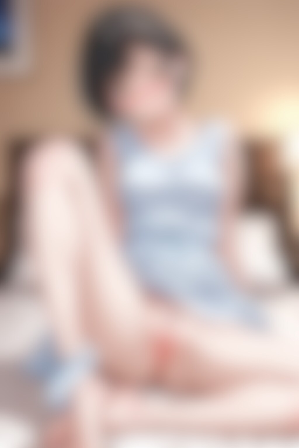 青ドレスの少女のお口で…💞✨