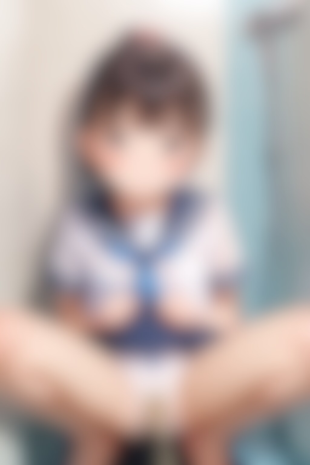 セーラー服姿の〇リJ〇ちゃんたちがお風呂場で放尿（６枚）