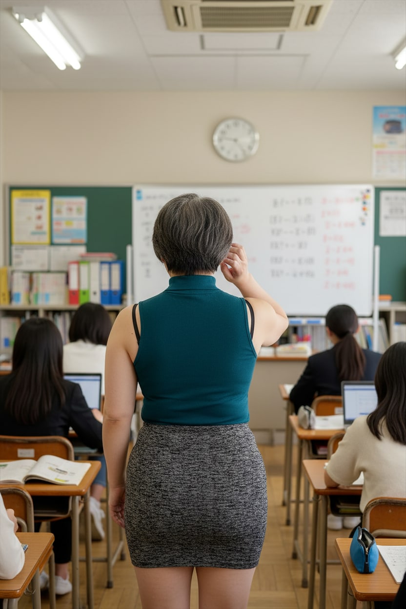 熟女の背中…