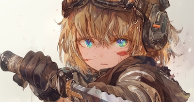 戦場の兵士。