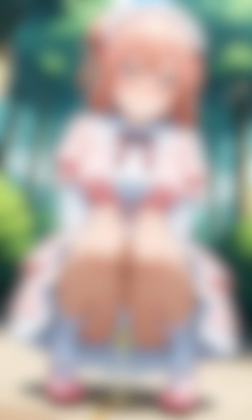 おしっこお漏らしチャレンジ【結ヶ〇結衣】(ゴシックロリータ)