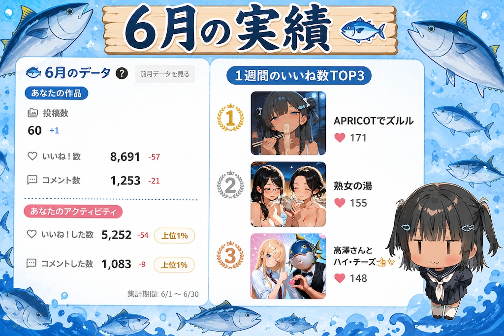 6月の実績