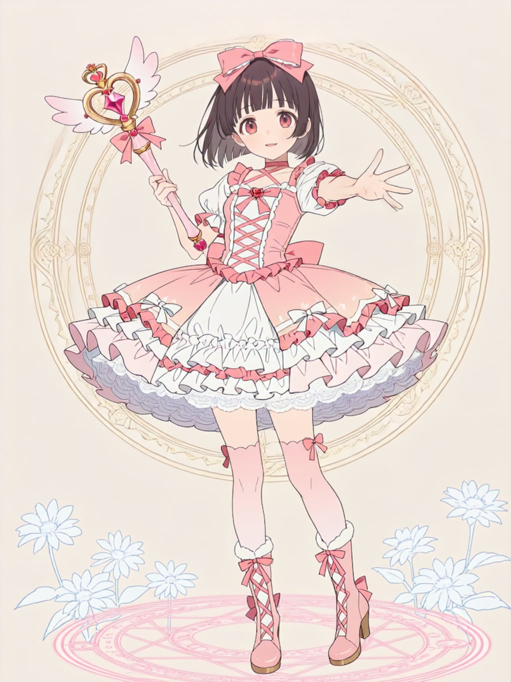 魔法少女変身エフェクト【パラパライラスト】