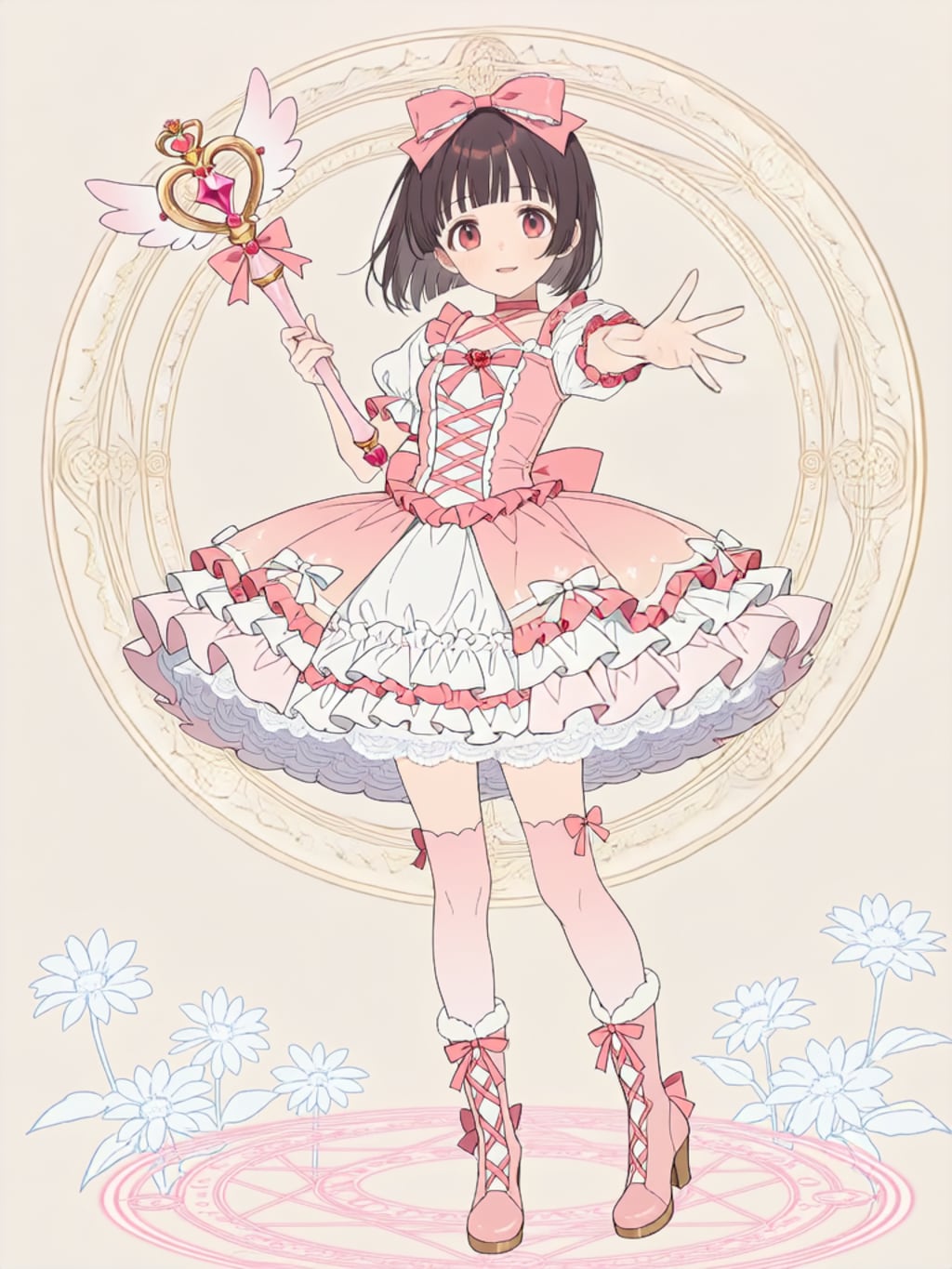 魔法少女変身エフェクト【パラパライラスト】