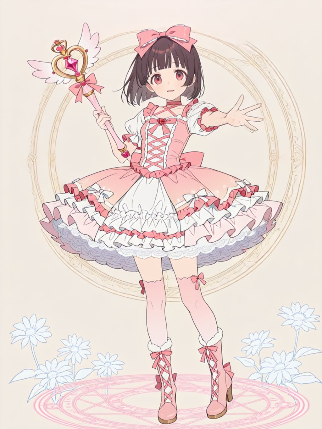 魔法少女変身エフェクト【パラパライラスト】