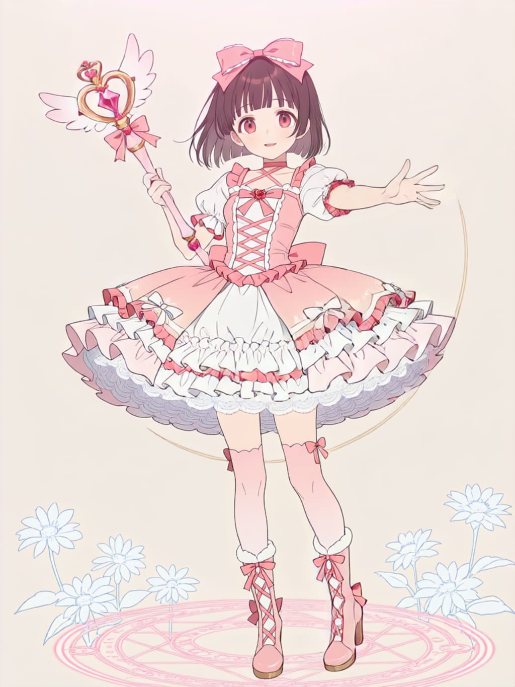 魔法少女変身エフェクト【パラパライラスト】