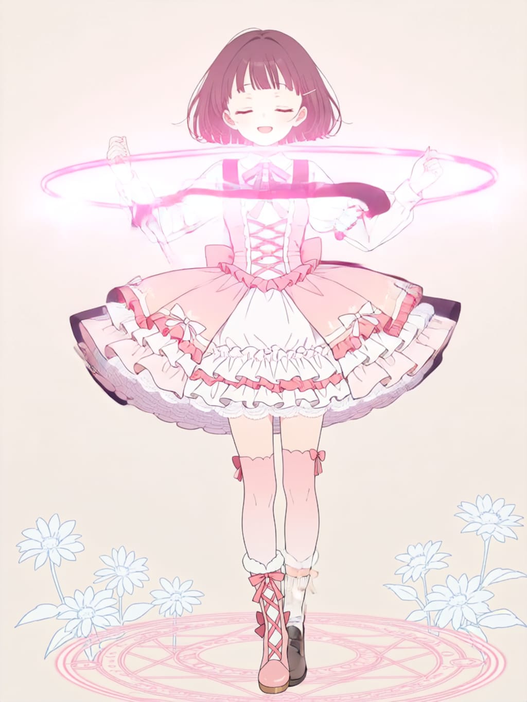 魔法少女変身エフェクト【パラパライラスト】