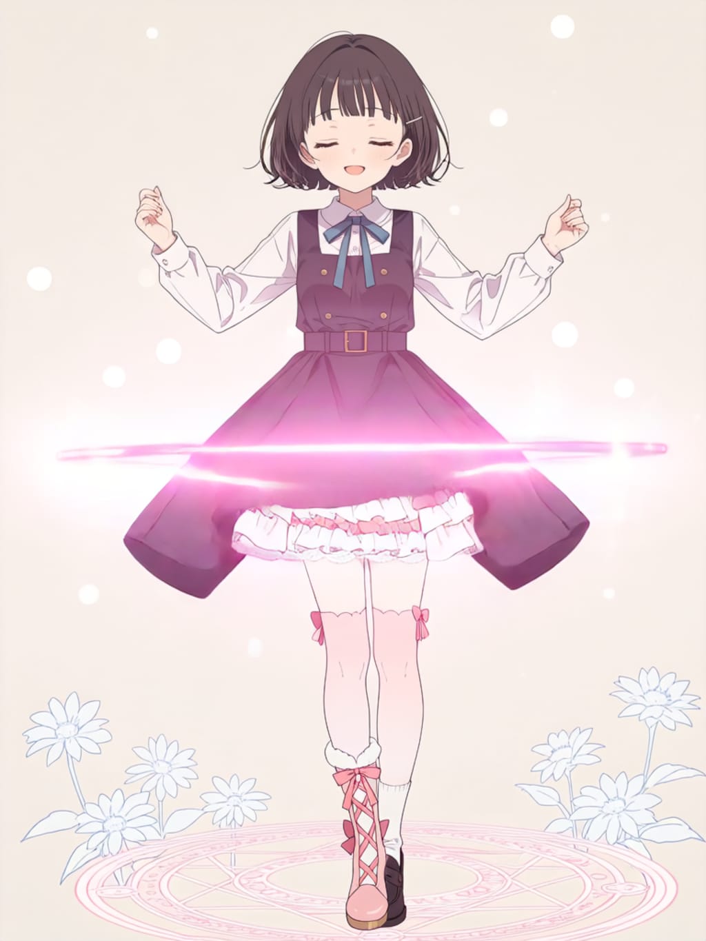 魔法少女変身エフェクト【パラパライラスト】