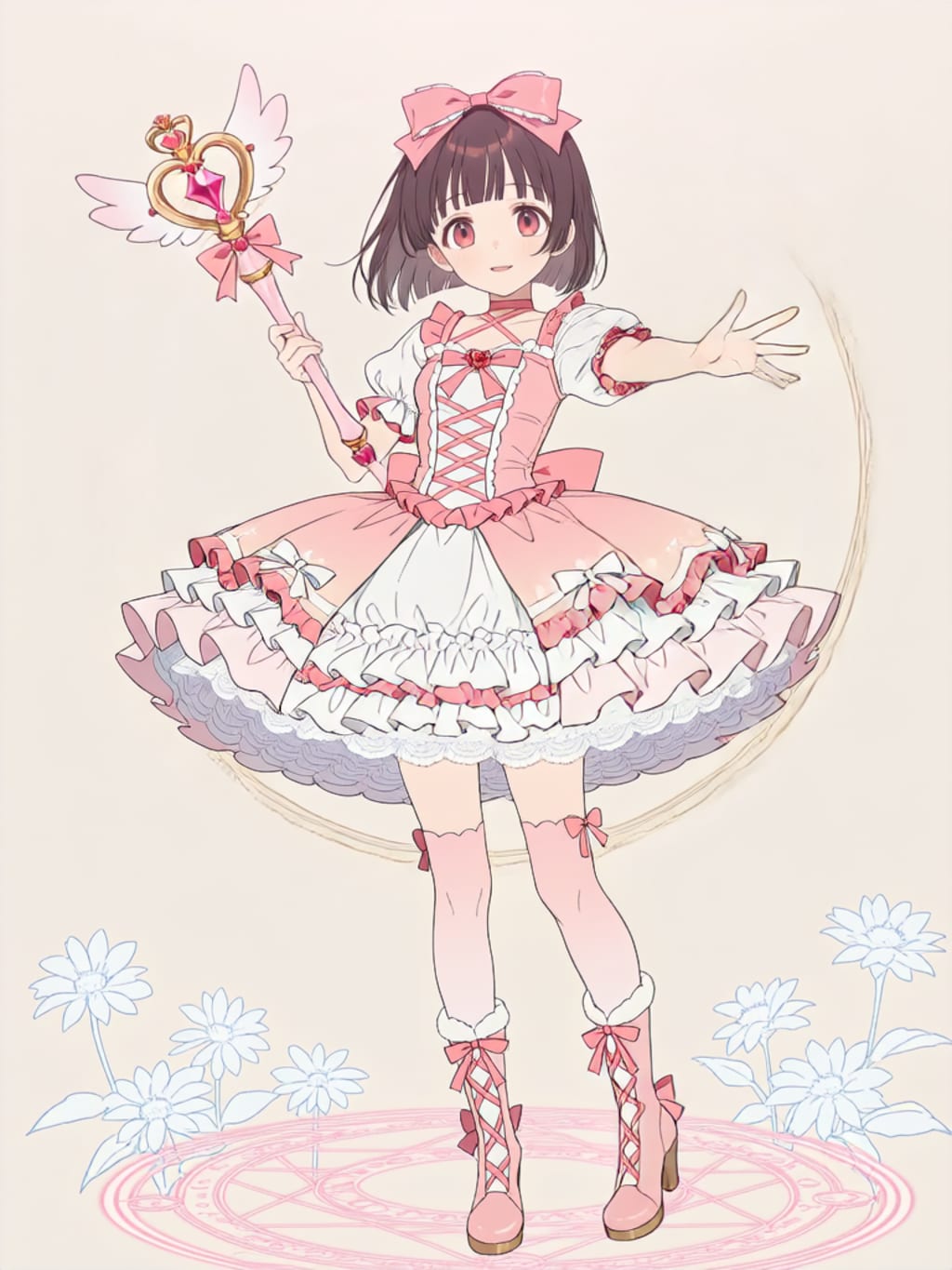 魔法少女変身エフェクト【パラパライラスト】