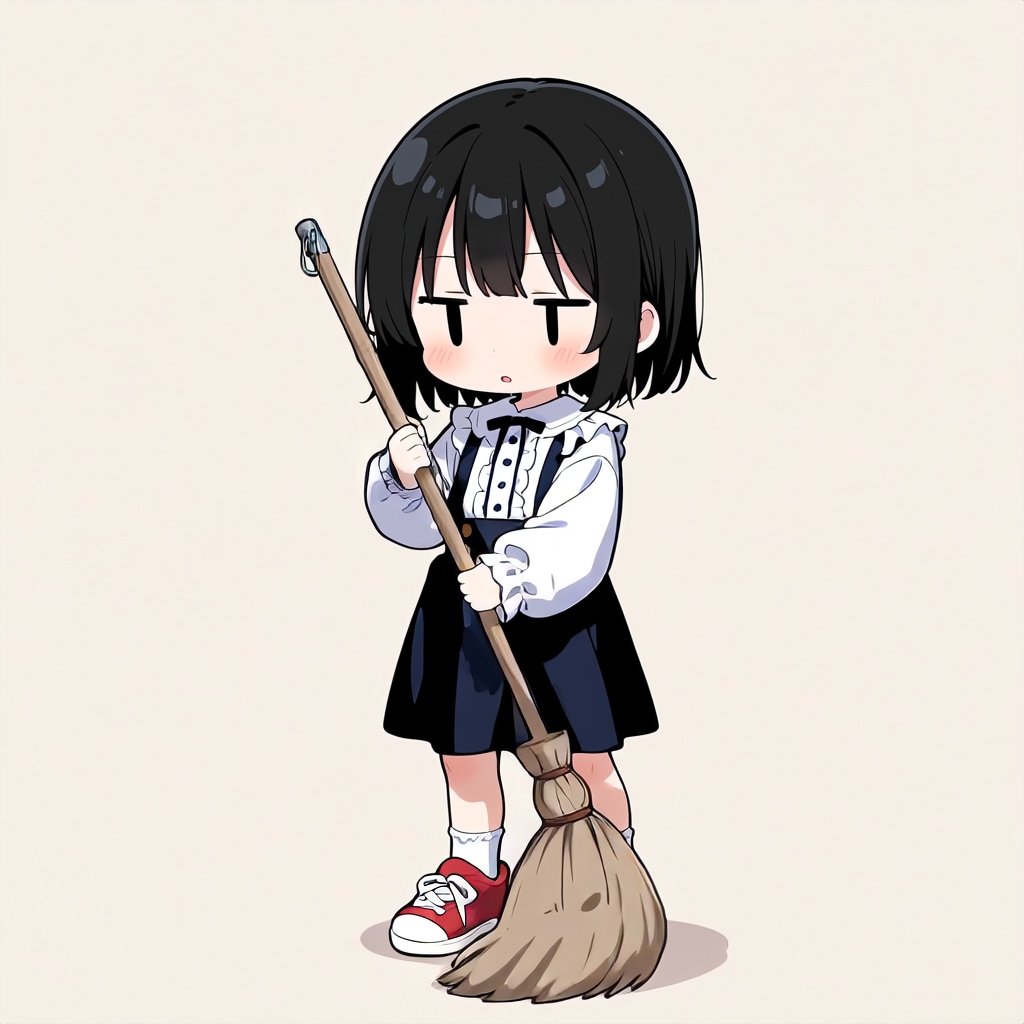 掃除してくれた！【パラパライラスト４０】