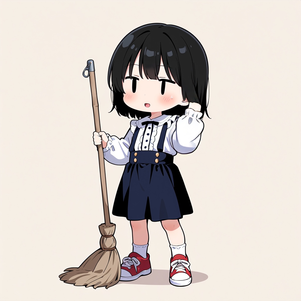 掃除してくれた！【パラパライラスト４０】