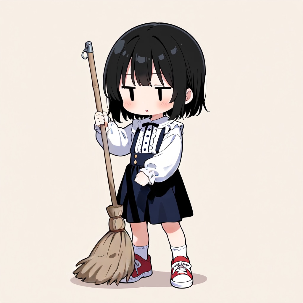 掃除してくれた！【パラパライラスト４０】