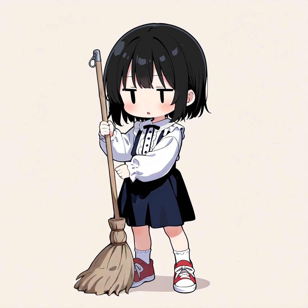 掃除してくれた！【パラパライラスト４０】