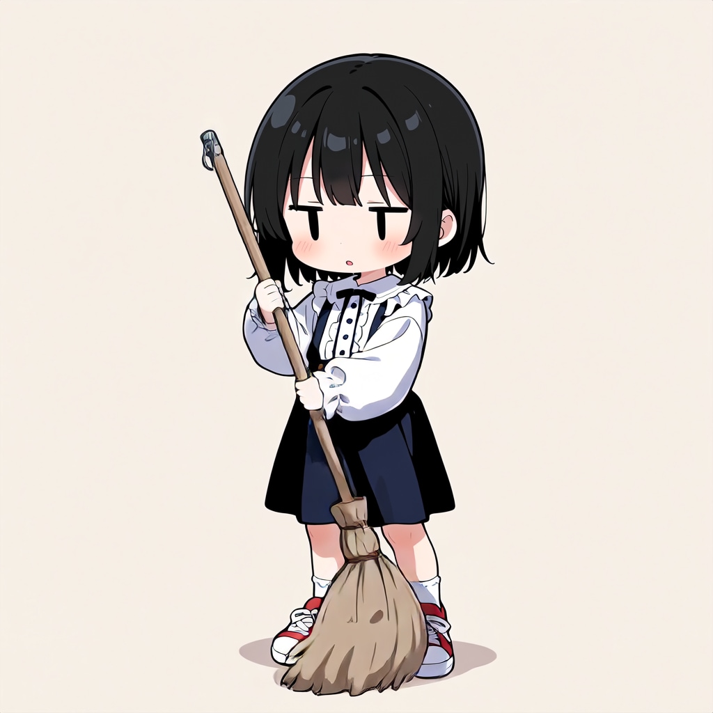 掃除してくれた！【パラパライラスト４０】