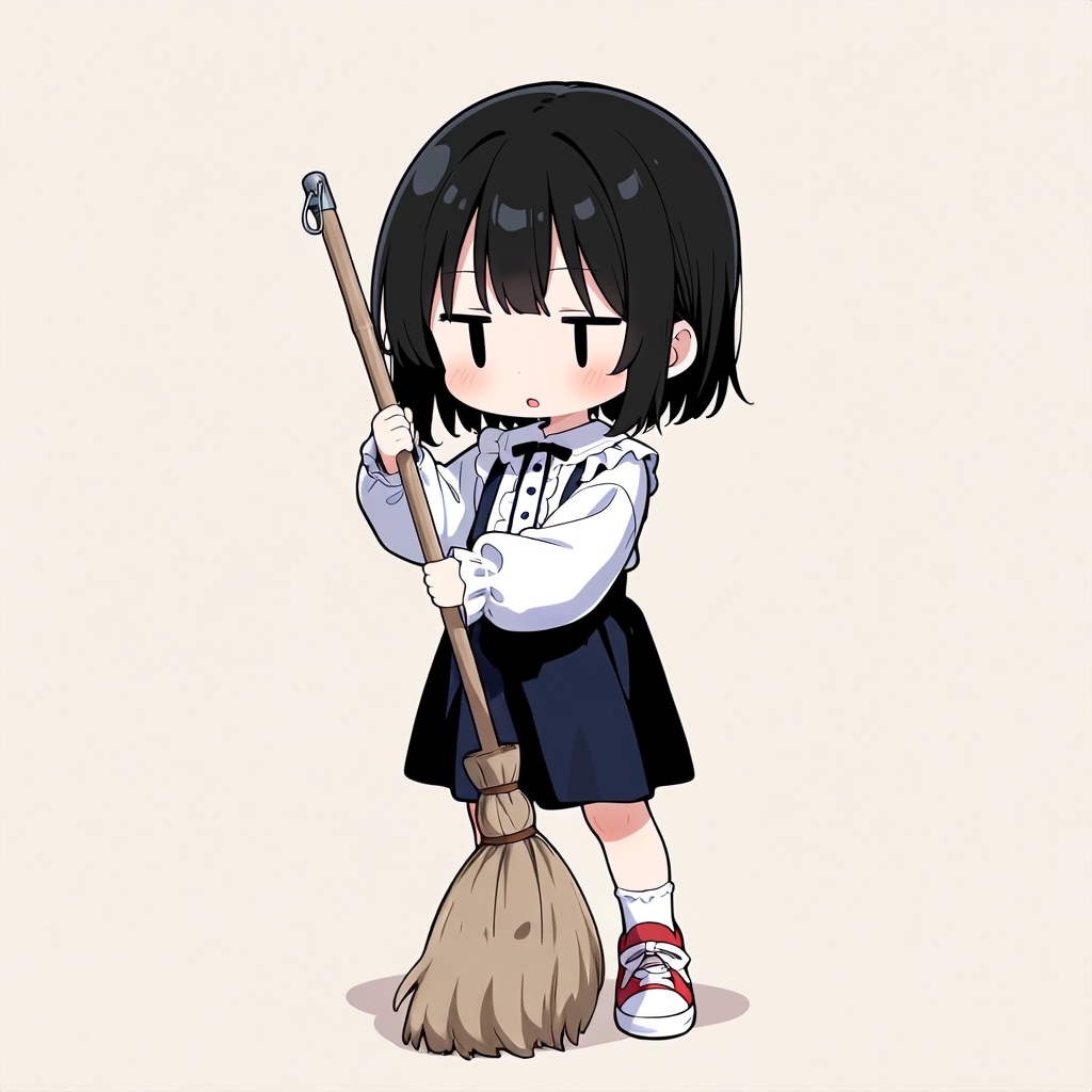 掃除してくれた！【パラパライラスト４０】