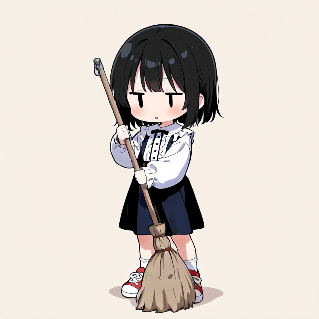 掃除してくれた！【パラパライラスト４０】