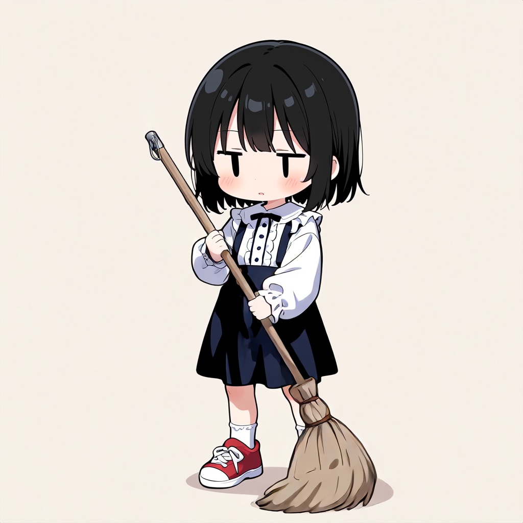 掃除してくれた！【パラパライラスト４０】