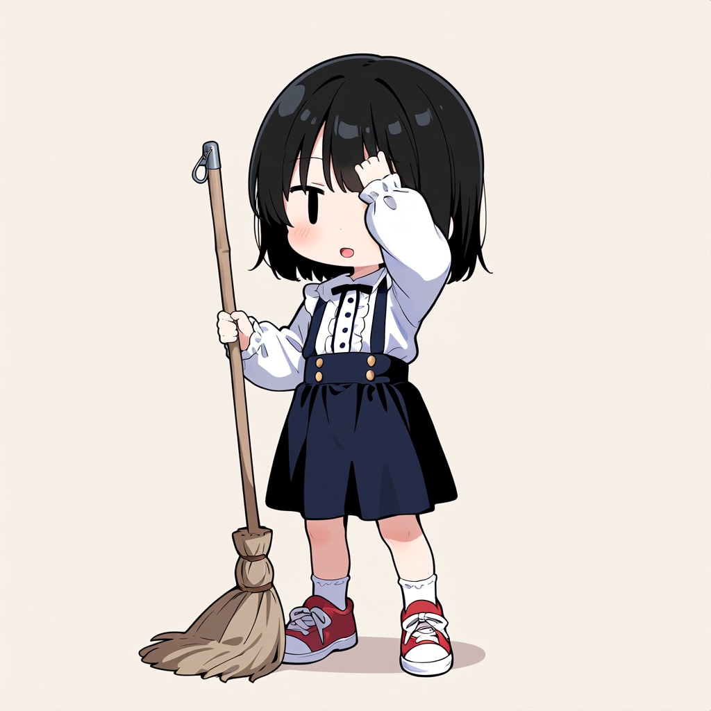 掃除してくれた！【パラパライラスト４０】