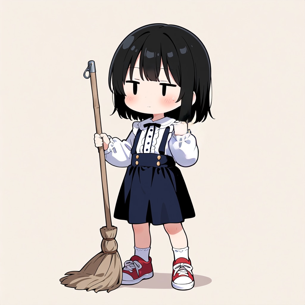 掃除してくれた！【パラパライラスト４０】