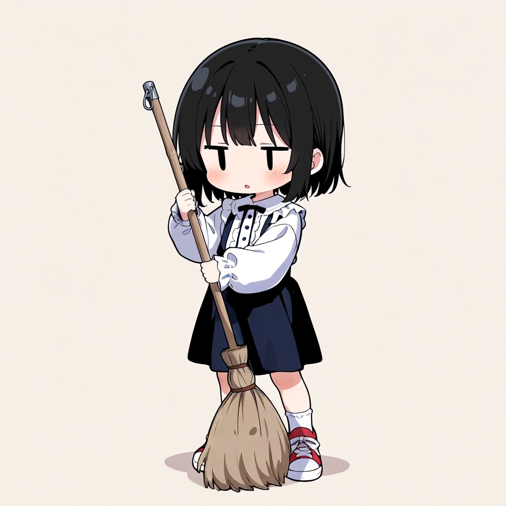 掃除してくれた！【パラパライラスト４０】