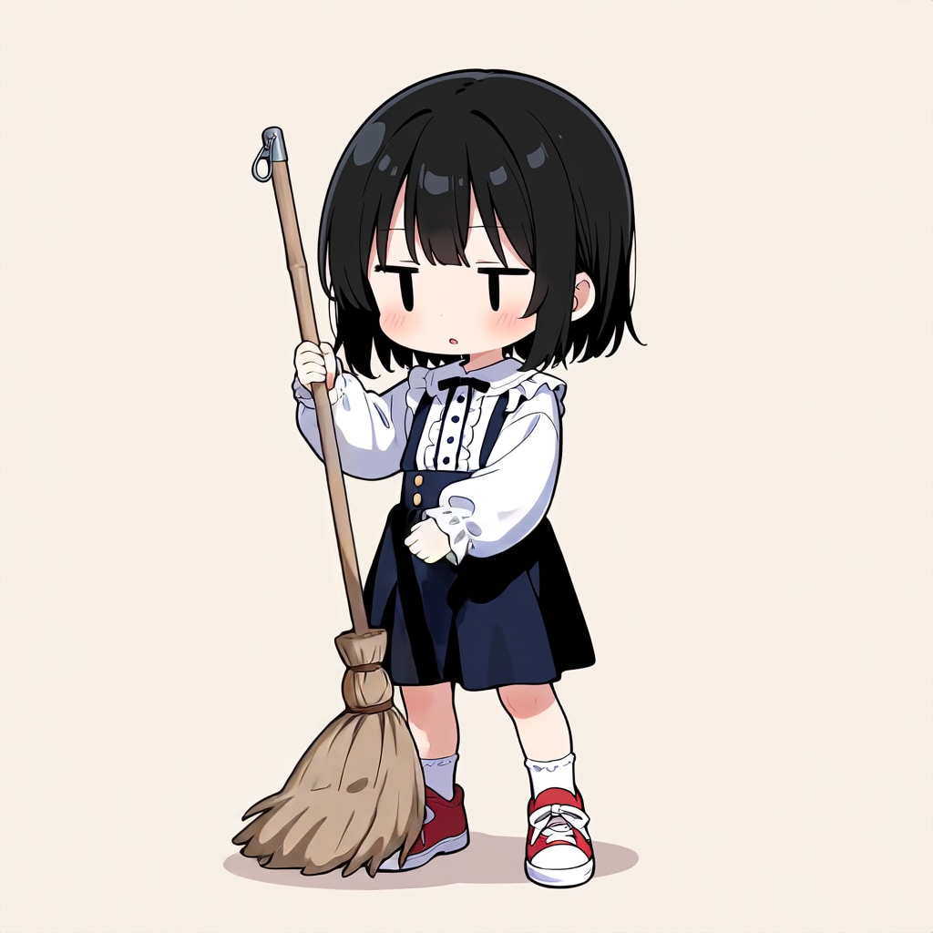 掃除してくれた！【パラパライラスト４０】