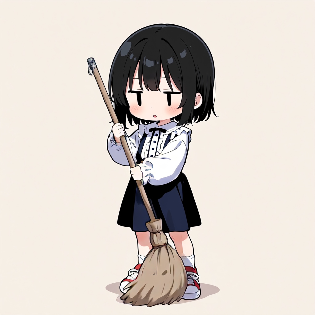 掃除してくれた！【パラパライラスト４０】